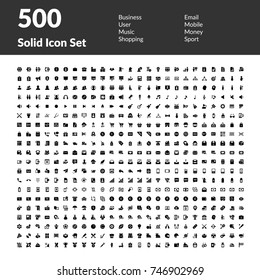 Set of 500 creative icons - Various categories mixed