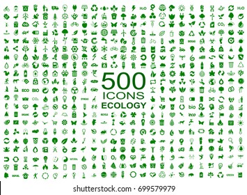 Set Of 500 Ecology Icons – Vector