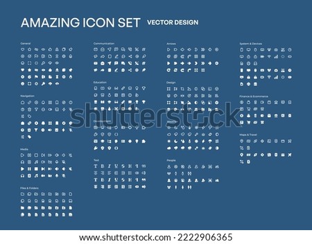 Set of 500+ Quality icon ( General, System, Media, Education, Finance, Weather, Travel and Web icons )