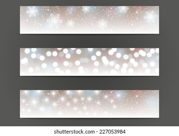 Set of 500 x 100 shiny banners