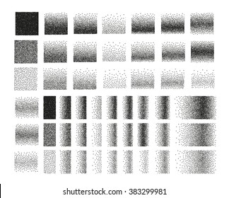 Set of 51 square stipple pattern for design. Spot shade engraving retro to create brushes. Highly detailed set of tile