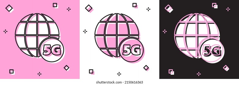 Set 5g New Wireless Internet Wifi Stock Vector (Royalty Free