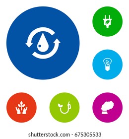 Set Of 6 Atmosphere Icons Set.Collection Of Protection, Saving, Treatment And Other Elements.