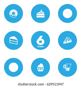 Set Of 6 Bakery Icons Set.Collection Of Muffin, Measurement, Pastry And Other Elements.