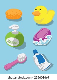 set of 6 bath kit for kids