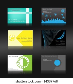 Set of 6 business cards (fully editable)