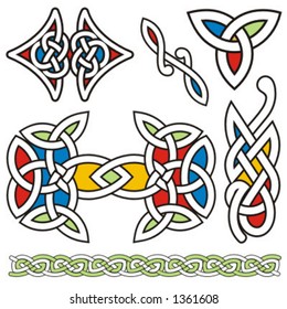 A set of 6 celtic ornamental designs.