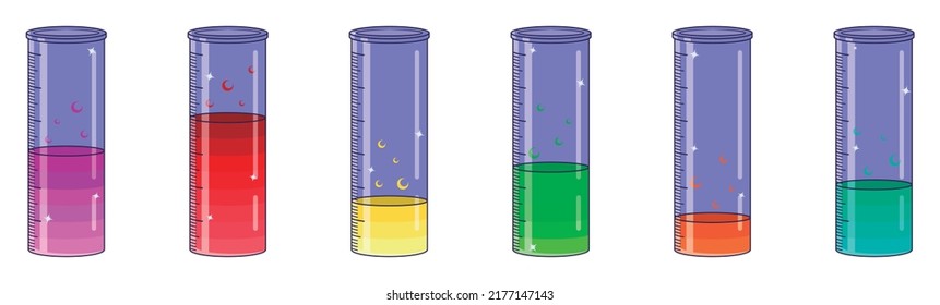 Set of 6 Chemical Flasks