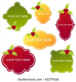 set of 6 christmas banners