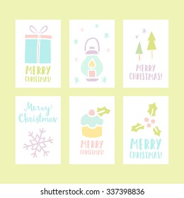 Set of 6 Christmas cards