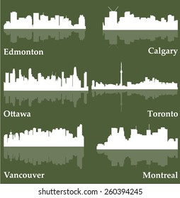 Set of 6 Cities of Canada (Ottawa, Montreal, Toronto, Calgary, Vancouver, Edmonton) 