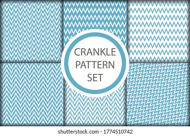Satz von 6 bunten geometrischen Mustern Hintergrund. Abstrakte Linie, Vektorgrafik im Retro-Stil für Tapete, Flyer, Abdeckung, Banner, minimalistische Designvorlagen, Hintergrund, Umhüllung