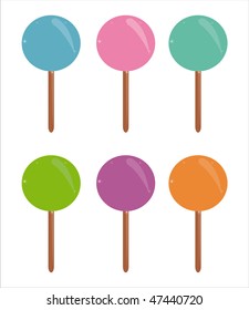 Set 6 Colorful Lollipop Icons Stock Vector (Royalty Free) 47440720 ...