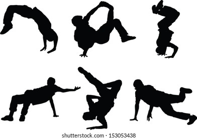 The set of 6 Dancer silhouette figures