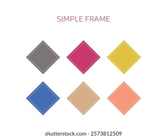 Set of 6 Diamond-Shaped Frames