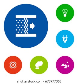 Set Of 6 Ecology Icons Set.Collection Of Leaf, Contamination, Energy And Other Elements.