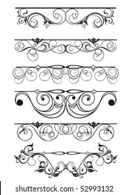 Set from 6 edges with a pattern for your designs