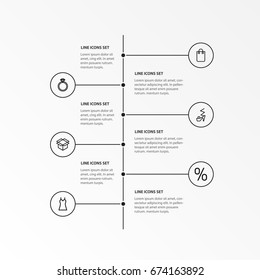 Set Of 6 Editable Business Icons. Includes Symbols Such As Box Clear, Handbag, Jewel. Can Be Used For Web, Mobile, UI And Infographic Design.