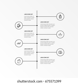 Set Of 6 Editable Cleanup Icons. Includes Symbols Such As Hygiene, Basin, Detergent And More. Can Be Used For Web, Mobile, UI And Infographic Design.