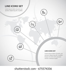 Set Of 6 Editable Zoo Icons. Includes Symbols Such As Dogfish, Escargot, Pearl And More. Can Be Used For Web, Mobile, UI And Infographic Design.