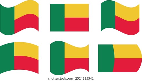 Set of 6 flags of benin