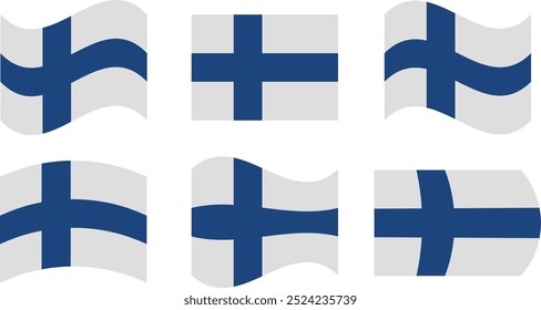 Set of 6 flags of filand
