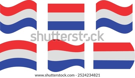 Set of 6 flags of netherlands