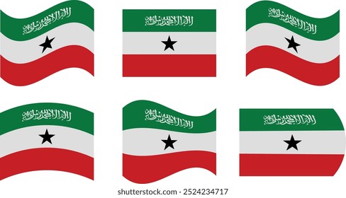 Conjunto de 6 banderas de somalilandia