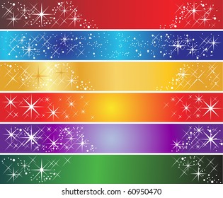 Set of 6 holiday banners