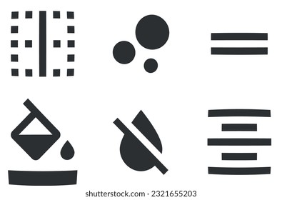 Set of 6 icons Editor. Creative business solutions icon set. modern trend in the style. Linear symbols set. Big UI icon set in a flat design. Vector illustration