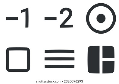 Set of 6 icons Image. Line icons collection. Set Quality icon. for mobile and web. Big UI icon set. UX UI