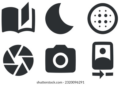 Set von 6 Symbolen Bild. Das dünne Web-Symbol der Vektorgrafik-Kollektion. moderne Stilrichtung. Lineare Symbole gesetzt. Das große UI-Icon wird in einem flachen Design gesetzt. Vektorgrafik