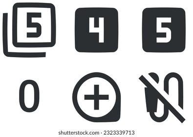 Set of 6 icons Image. A set vector icons. Set Quality icon. Linear icons set. Big UI icon in a flat design. UX UI