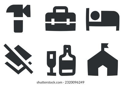 Set of 6 icons Maps. Modern thin line icons. Set Quality icon. for mobile and web. Thin filled icons pack. Vector illustration