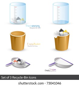 Set of 6 Icons. Vector illustration.