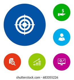 Set Of 6 Idea Icons Set.Collection Of Money Growth, Call Center, Document Checking And Other Elements.