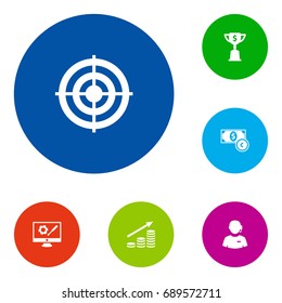 Set Of 6 Idea Icons Set.Collection Of Money Growth, Repair Service, Call Center And Other Elements.
