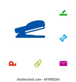 Set Of 6 Instruments Icons Set.Collection Of Mail, Pencil, Clip And Other Elements.