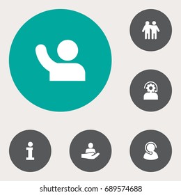 Set Of 6 Maintenance Icons Set.Collection Of Speaker, Undertake, Technical And Other Elements.