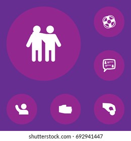 Set Of 6 Maintenance Icons Set.Collection Of Undertake, Friendship, Ball And Other Elements.