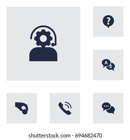 Set Of 6 Maintenance Icons Set.Collection Of Talk, Ball, Call And Other Elements.