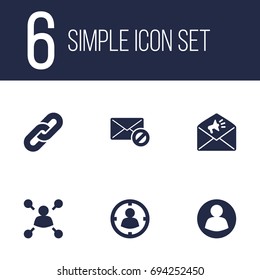 Set Of 6 Optimization Icons Set.Collection Of Site, Guest, Warning And Other Elements.