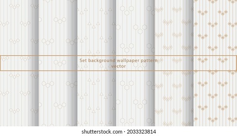 Conjunto de 6 vectores de estilo de fondo del patrón de patrón de fondo de fondo