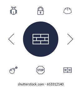 Set Of 6 Procuring Outline Icons Set.Collection Of Close, Dynamite, No Entry And Other Elements.