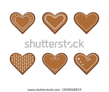 Similar – Image, Stock Photo Gingerbread hearts with the inscription ” I love you “