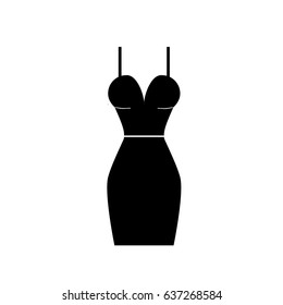Set of 6 retro pinup cute woman dresses on a mannequin. Short and long elegant black, red and white color polka dot design lady dress collection. Vector art image illustration, isolated on background