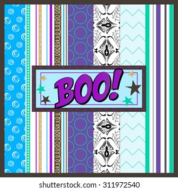 Set of 6 seamless patterns for Halloween