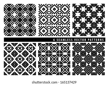 Set of 6 seamless vector patterns