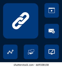 Set Of 6 Search Icons Set.Collection Of Responsive, Resulting, Design And Other Elements.