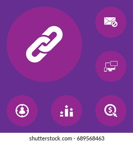 Set Of 6 Search Icons Set.Collection Of Columns, Site, Responsive And Other Elements.
